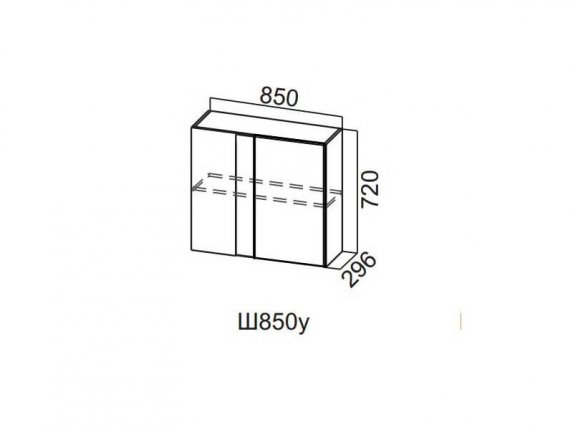 Шкаф навесной угловой 850 Ш850у 720х850х296мм Прованс
